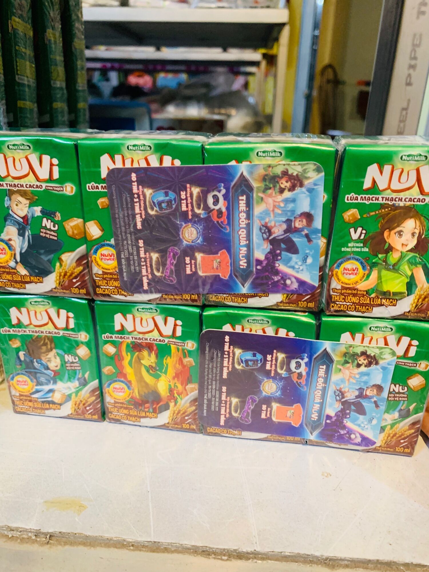 6 vỉ sữa nuvi lúa mạch thạch cacao 110ml