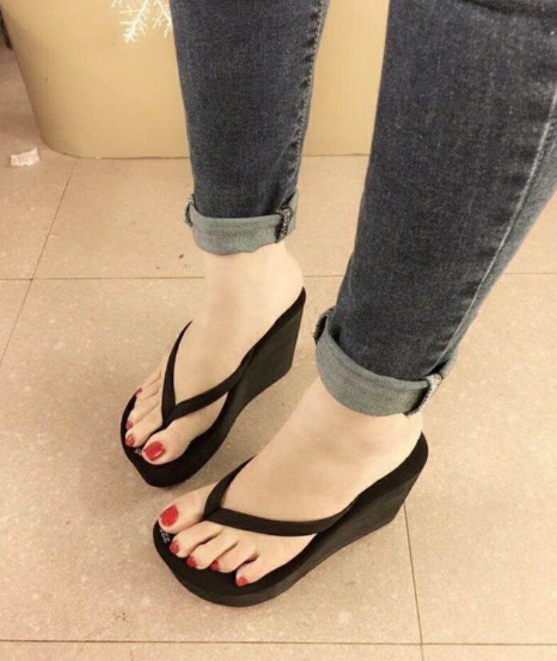 Dép xỏ ngón bebe cao gót 7cm