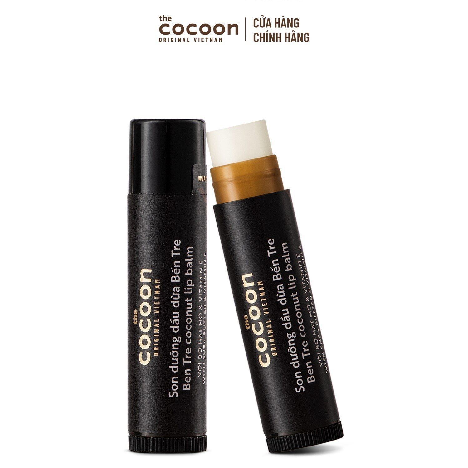 Combo 2 thỏi Son dưỡng dầu dừa Bến Tre Cocoon dưỡng ẩm môi 5g/thỏi