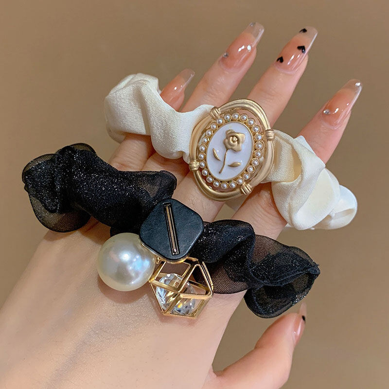 Paris chuyện cũ ~ dây buộc tóc xúc xích hoa hồng kiểu pháp instagram dây buộc tóc thịt viên buộc tóc cho nữ dây chun dây buộc tóc nổi tiếng trên mạng phụ kiện tóc