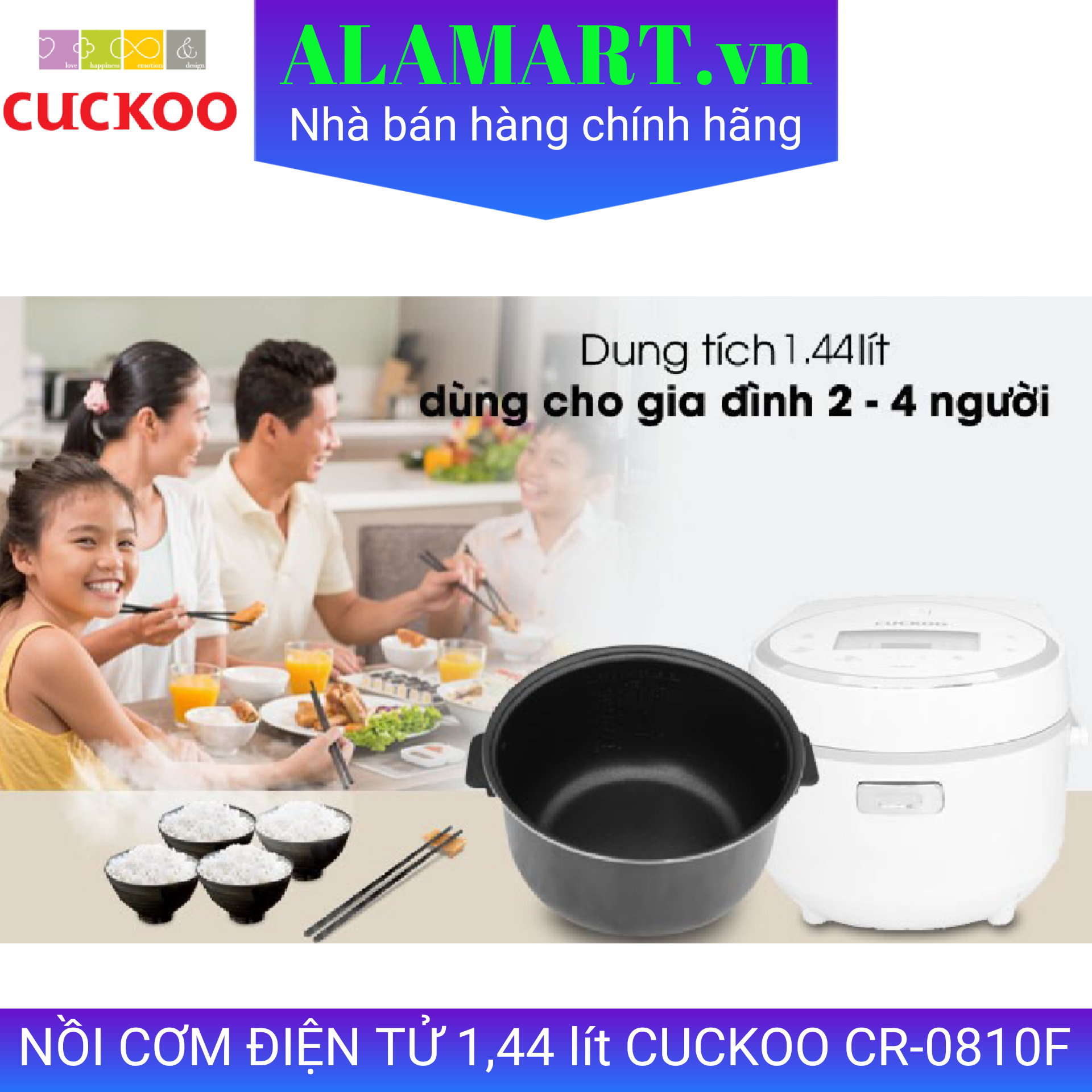 NỒI CƠM ĐIỆN TỬ 1,44 LÍT CUCKOO CR-0810F