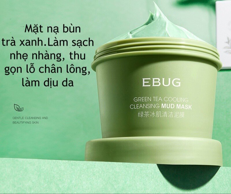 Hộp mặt nạ bùn trà xanh giảm mụn sáng da 100g