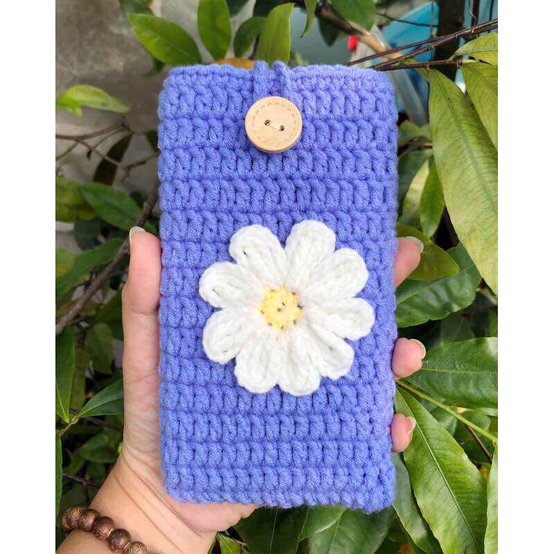 Túi len đựng máy tính casio/điện thoại chống trầy màng hình handmade