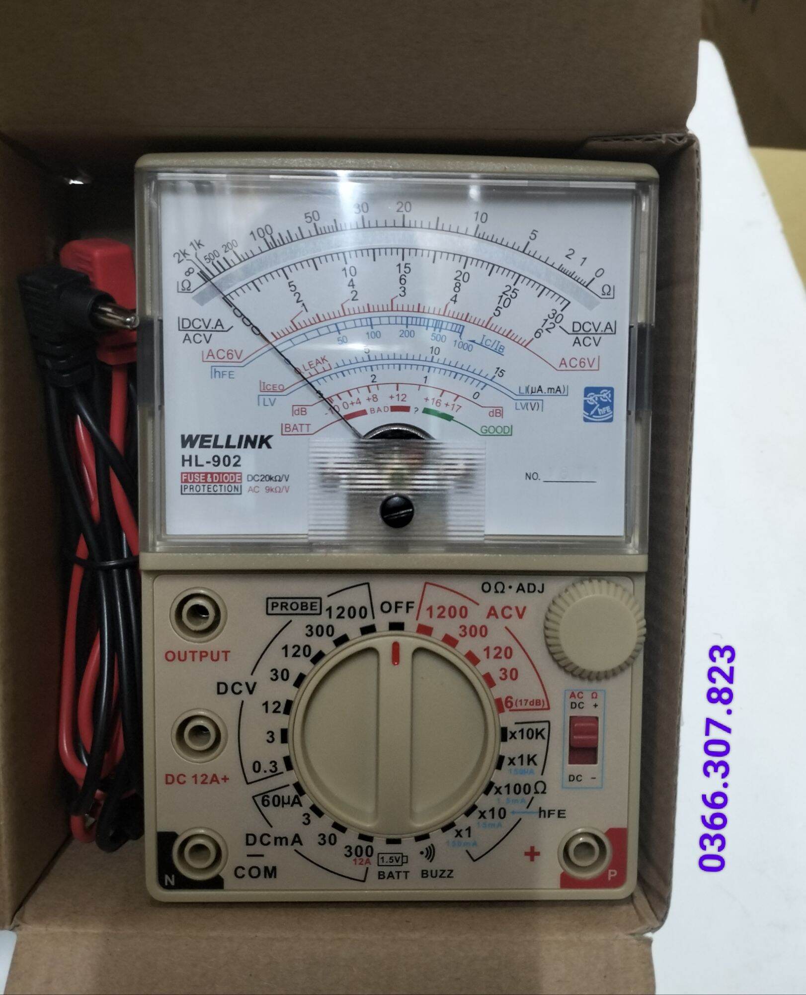 Đồng hồ vạn năng hiện kim wellink hl-902