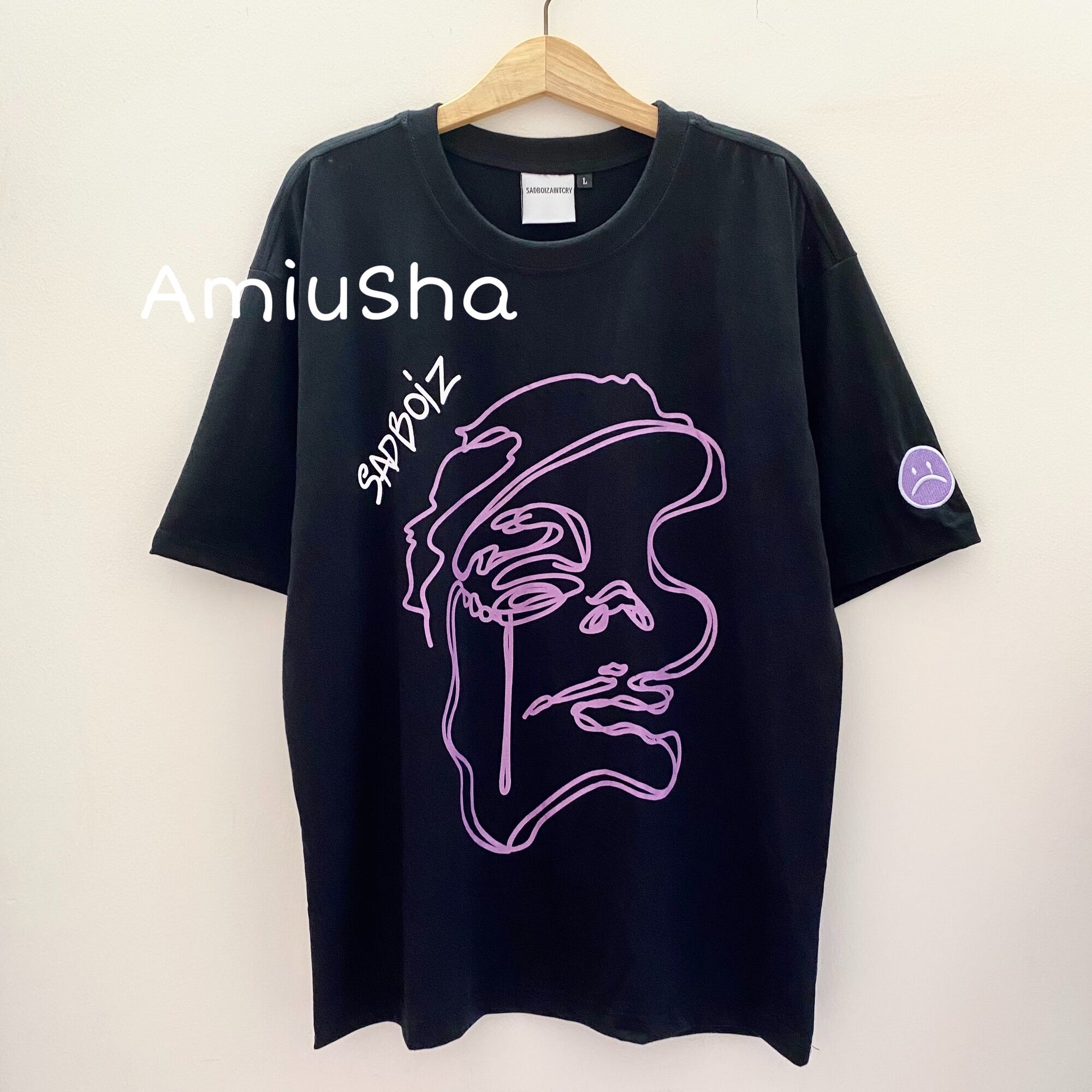 Áo thun sadboyzaint sadstory tee logo thêu full tag vải sad boy chất cotton dày dặn