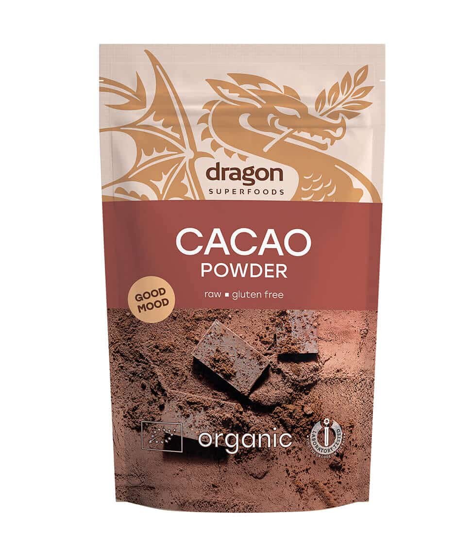 Bột cacao nguyên chất hữu cơ Dragon Superfoods 200gr