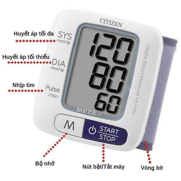 Máy Đo Huyết Áp Điện Tử Cổ Tay Model:Citizen CH-650