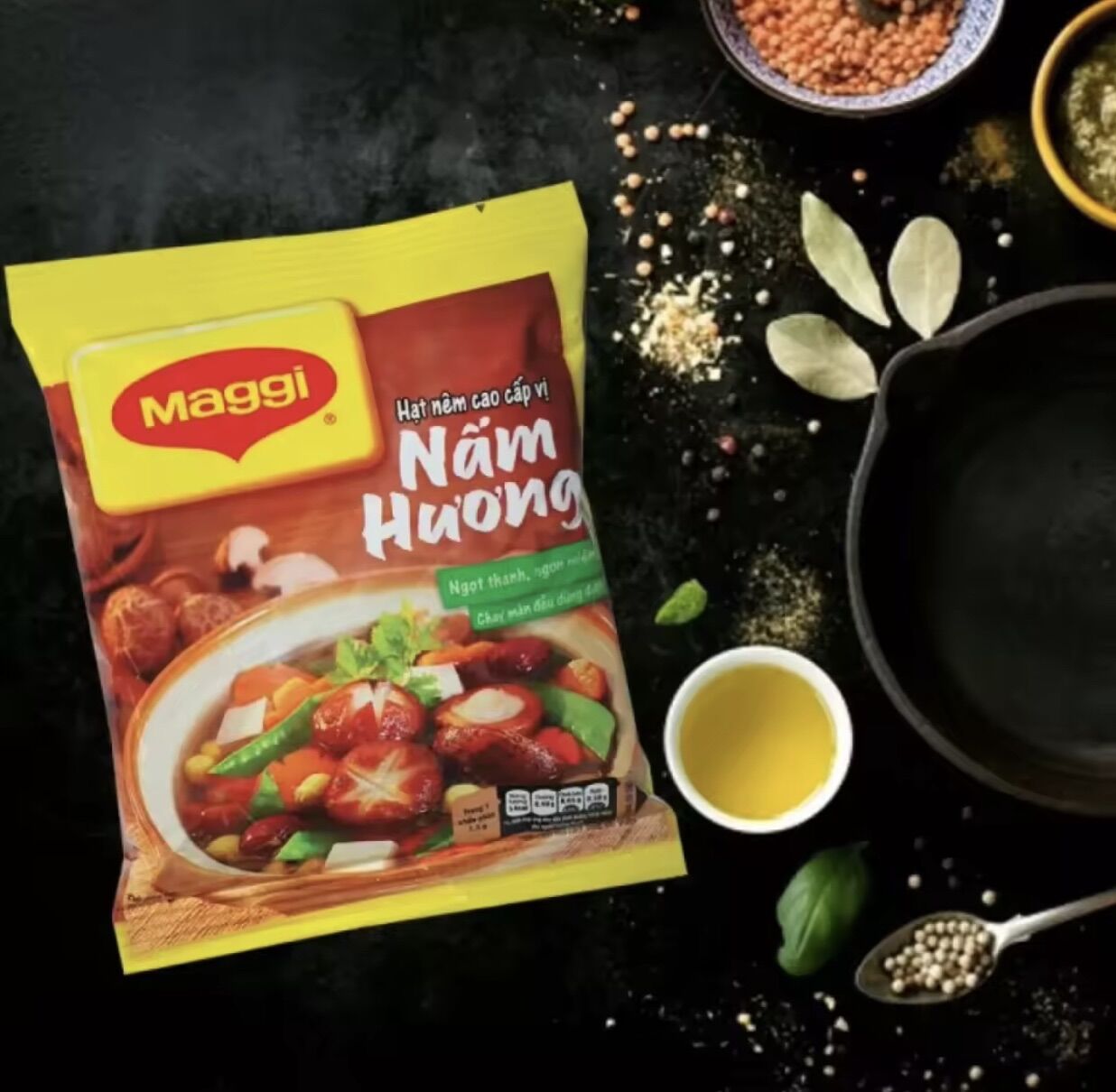 Hạt nêm chay Maggi nấm hương gói 450g