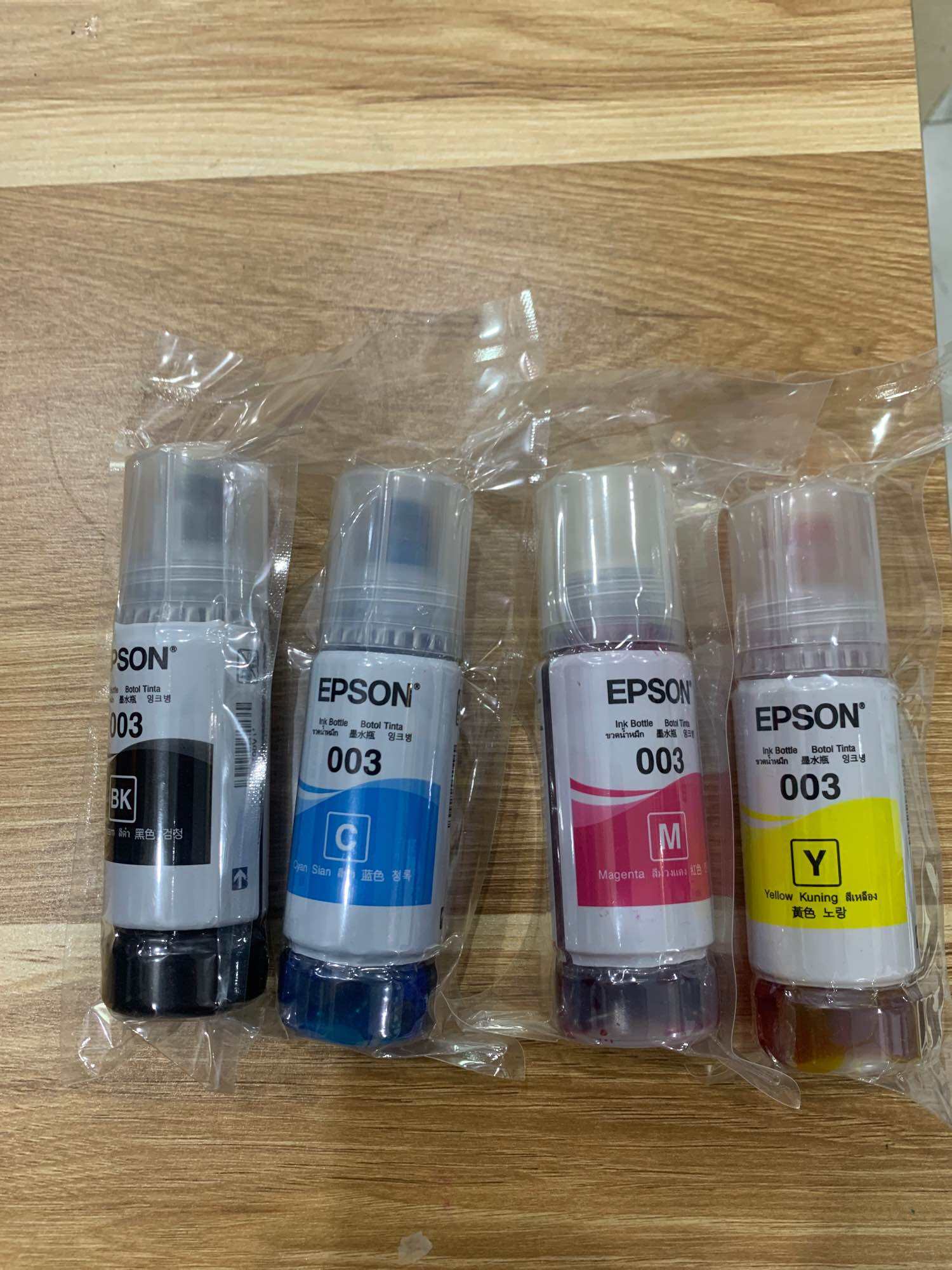 Bộ mực 4 màu 003 dùng cho máy in ep L1110/L1210/L1250/L3250/L3110/L3210/L3150/L4150