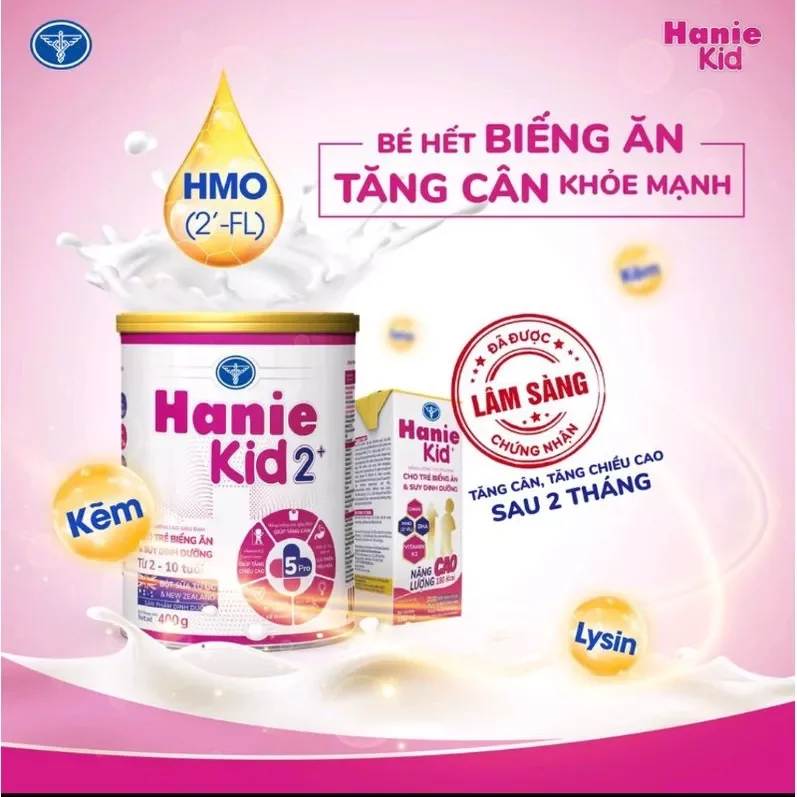 Sữa bột Hanie Kid 1+ (  1 -2  tuổi) lon 900g