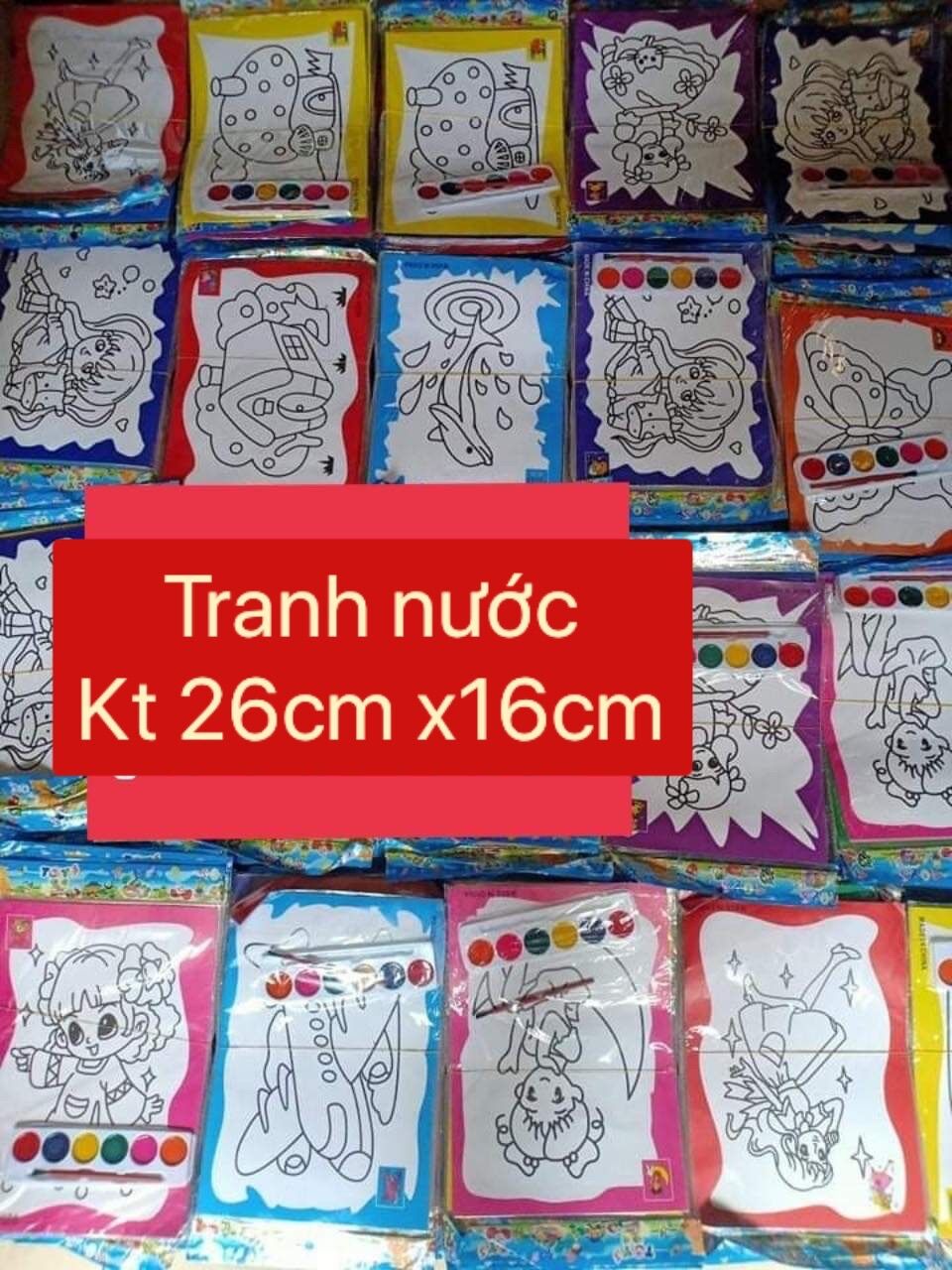 Bộ 10 tranh tô màu nước