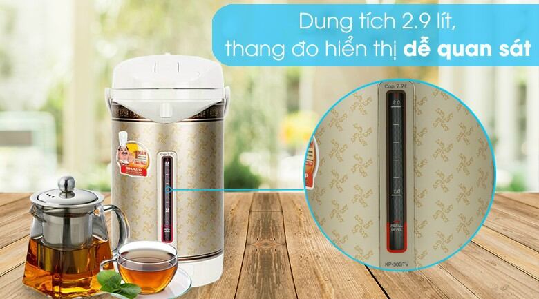 Bình thủy điện Sharp 2.9 lít trưng bày đẹp như mới