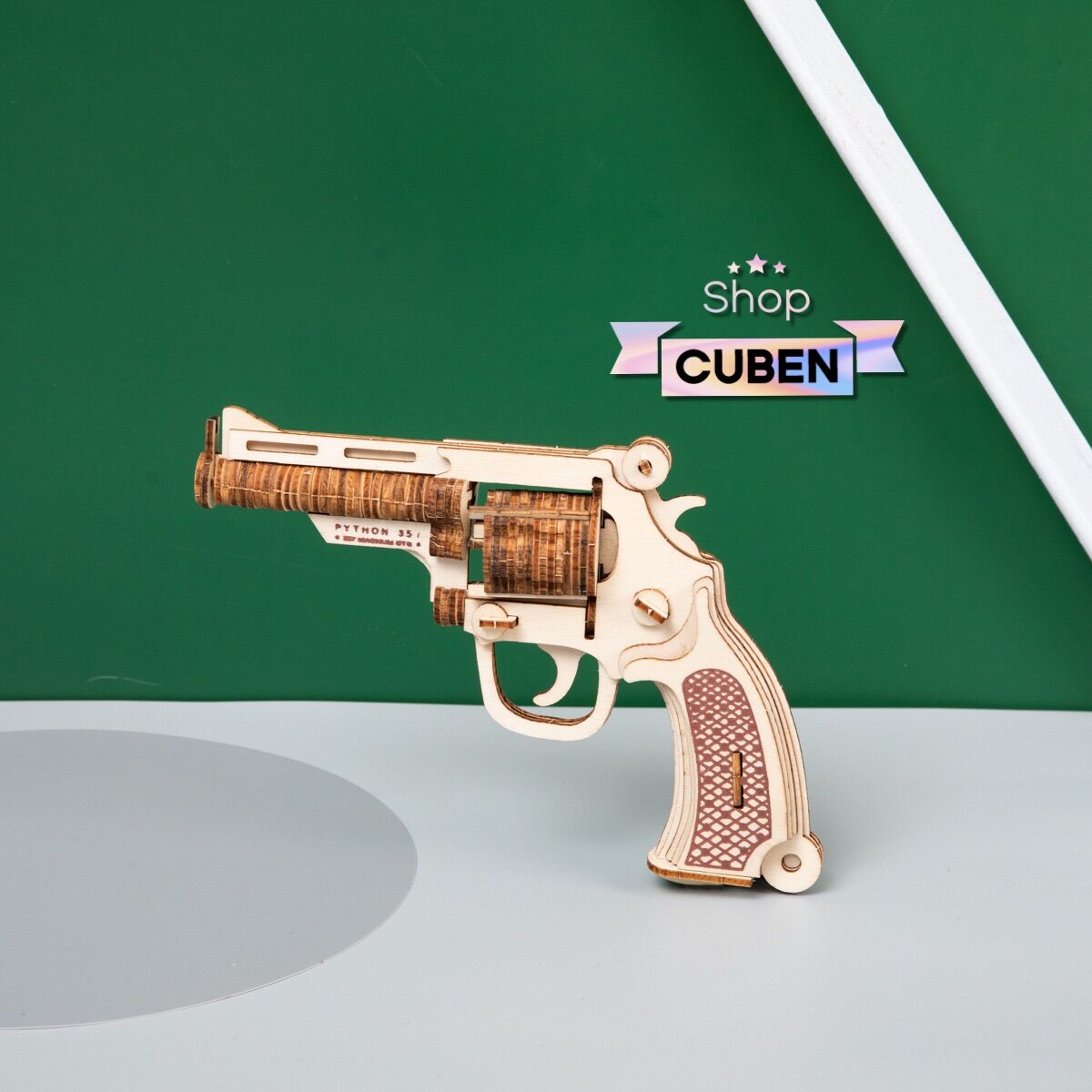 Đồ chơi Mô hình lắp ráp 3D bằng gỗ - Revolver - cắt laser