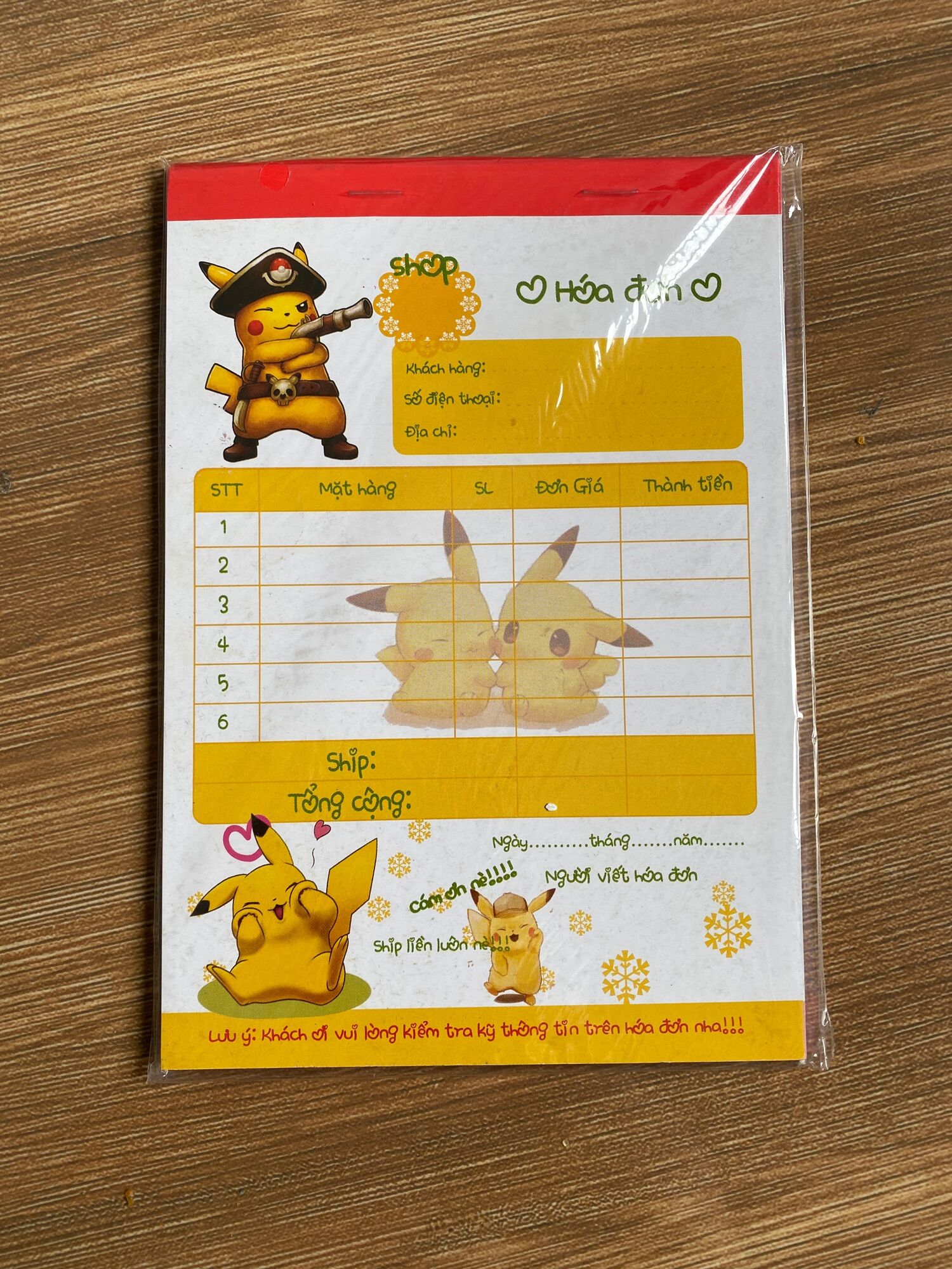 [HCM]Hoá Đơn Hoạt Hình 2Liên