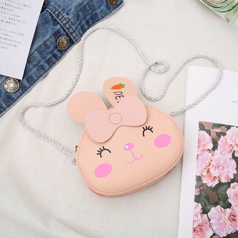 Túi đeo chéo thỏ hồng cute cho bé
