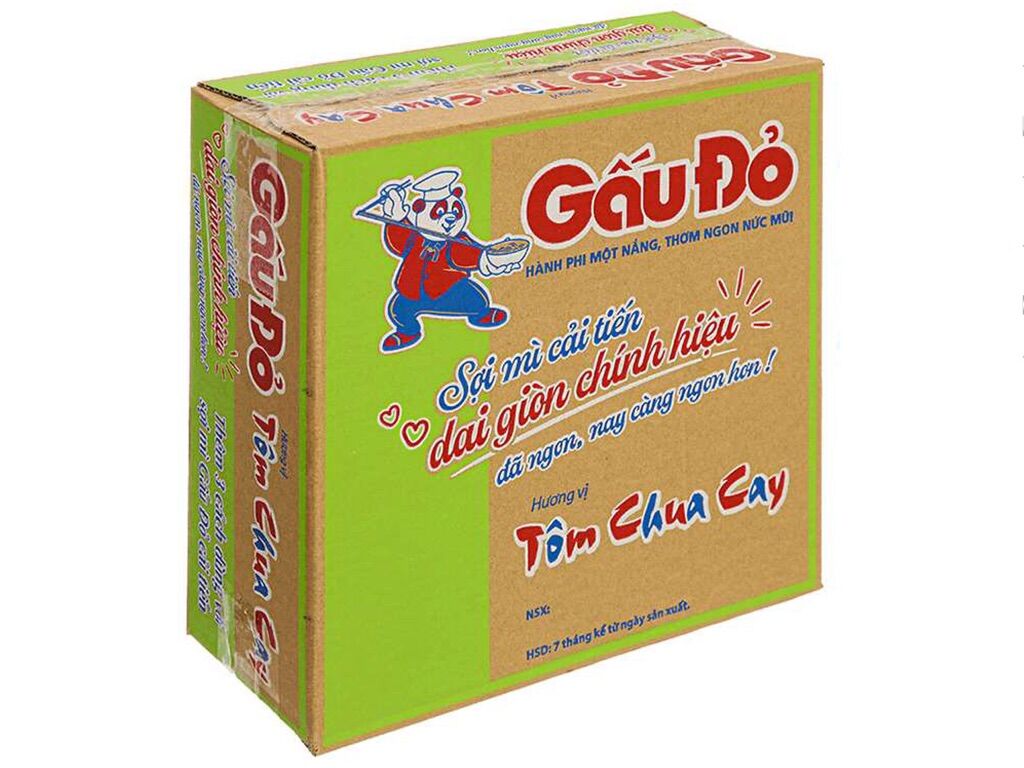 Mì gấu đỏ tôm chua cay thùng 30 63g