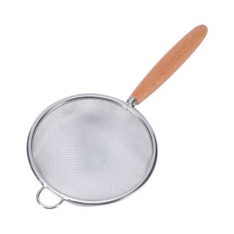 Rây lọc lưới lọc sữa đậu nành inox cán gỗ rây lọc dụng cụ thần thánh gia dụng siêu mịn máy ép trái cây rây lọc nhỏ nhà bếp lưới lọc cặn