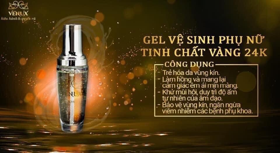 Gel vệ sinh tinh chất vàng 24k - Venux