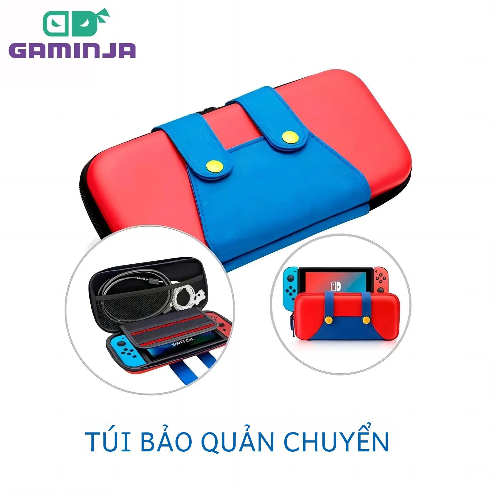 Túi Bảo Quản Gaminja Cho Nintendo Switch Phụ Kiện Chơi Game Oled Di Động Ns Console Bộ Nắp Du Lịch