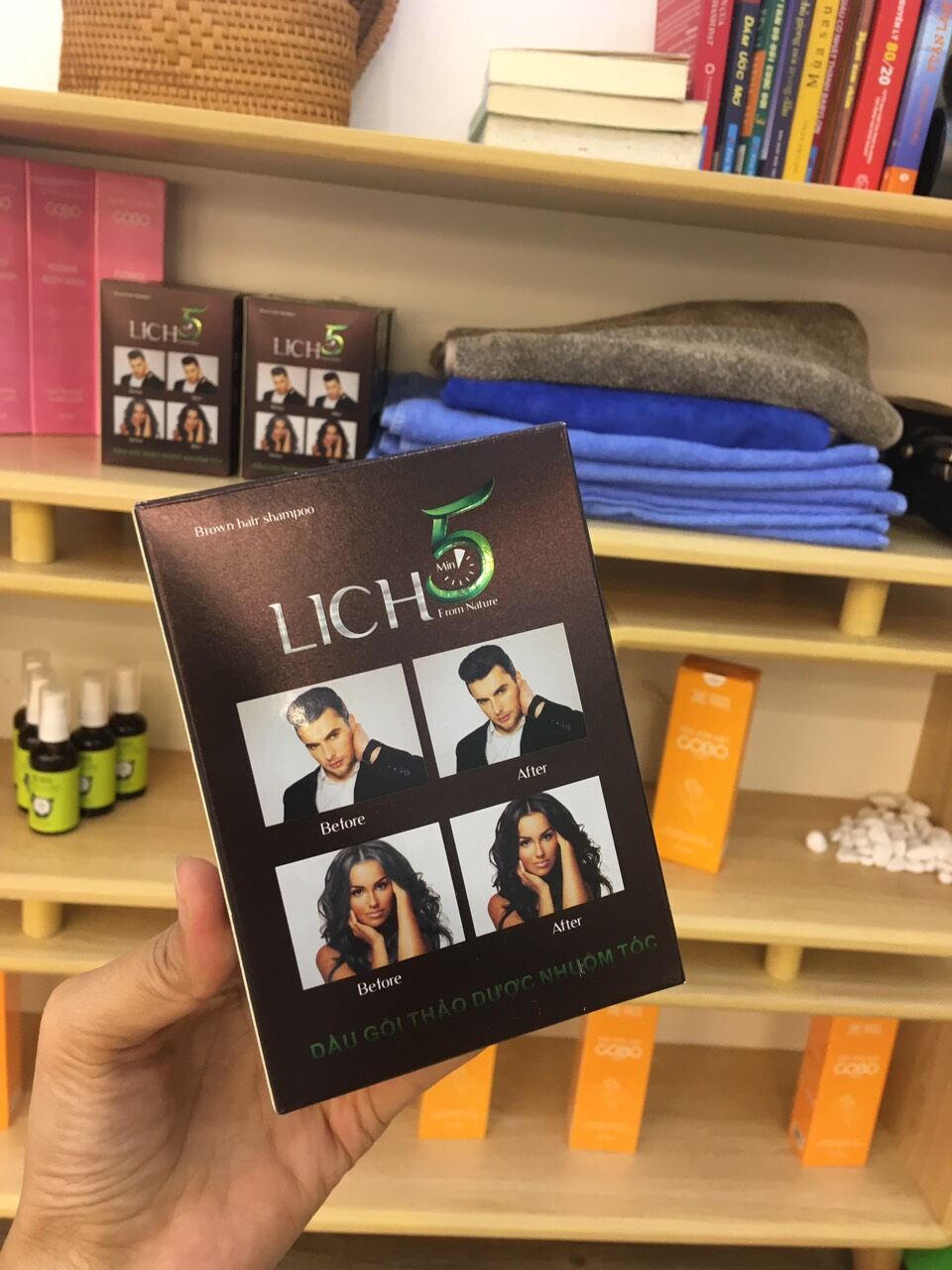 LỊCH 5 DẦU GỘI PHỦ BẠC [HỘP 10 GÓI ĐEN]