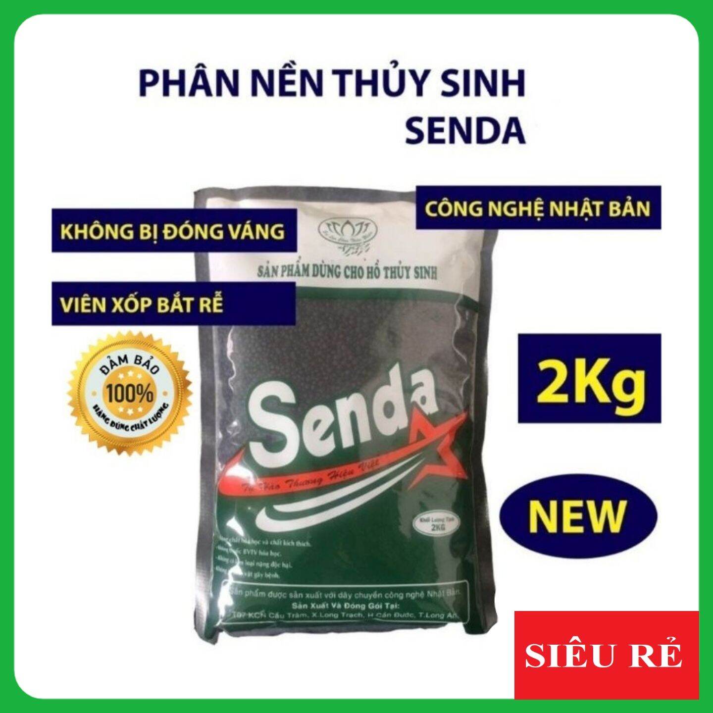 Phân nền thủy sinh Senda gói 2Kg công nghệ Nhật