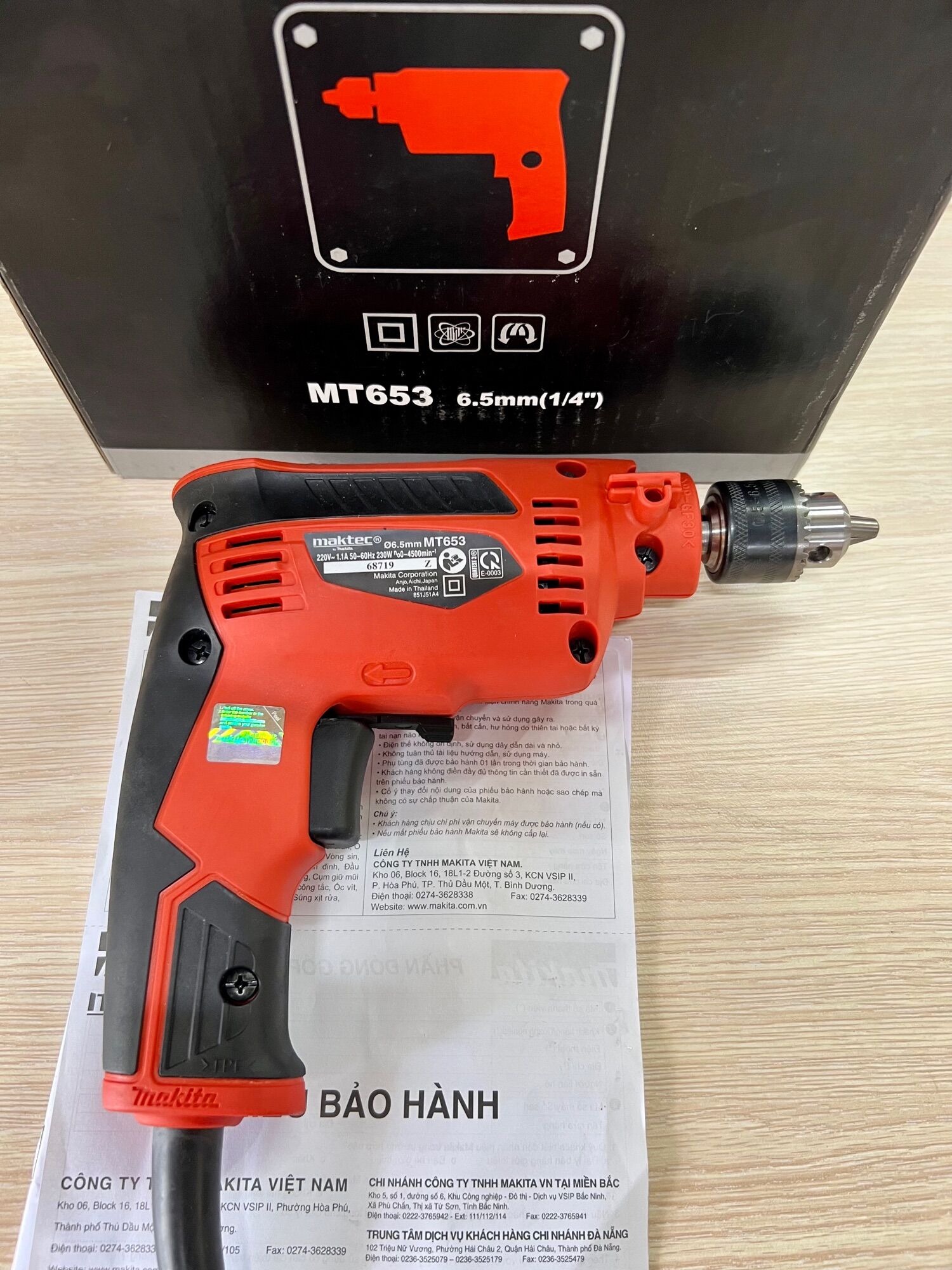Máy khoan Maktec MT653 (6.5mm-230W) Hàng Chính Hãng