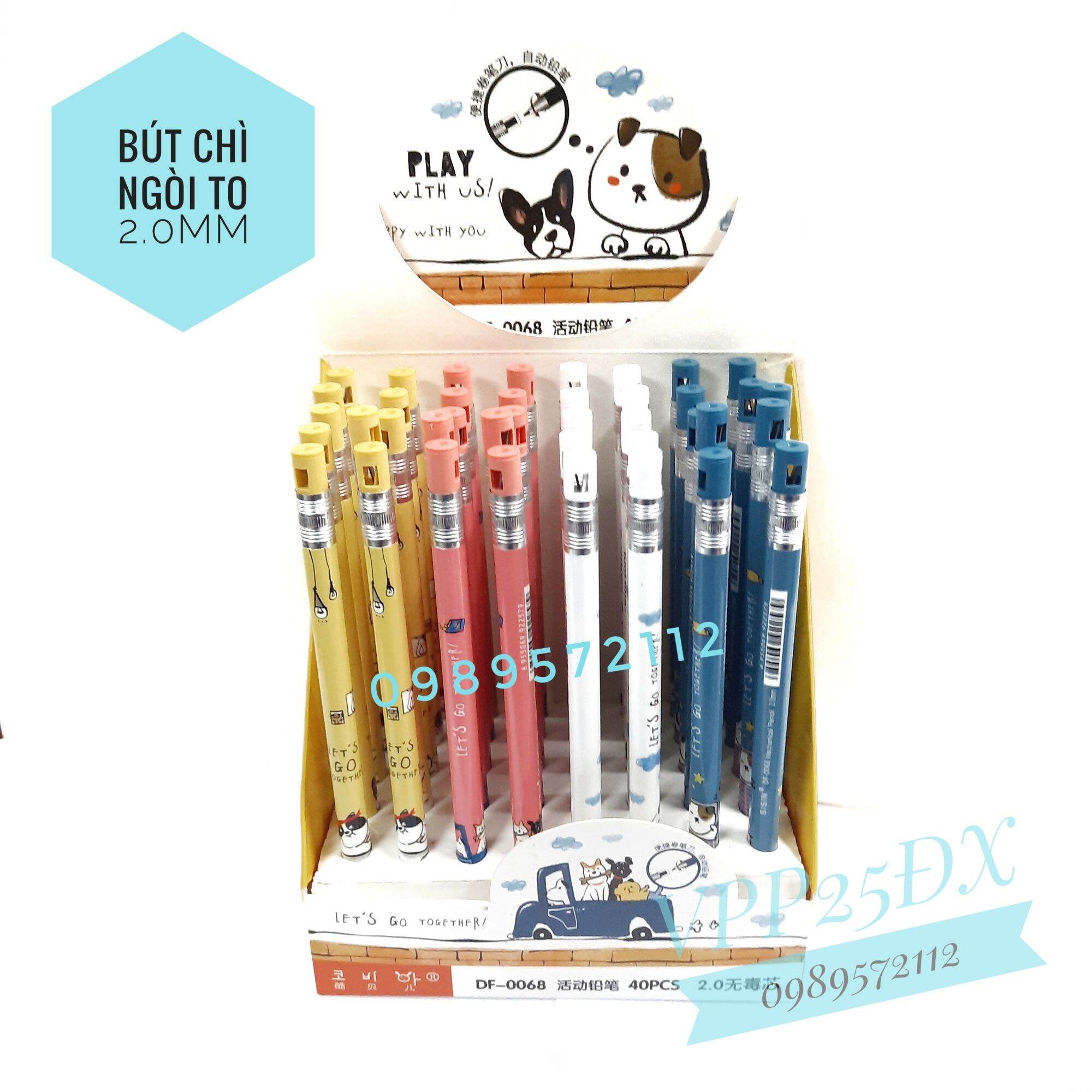 Bút chì bấm ngòi to 2.0 mm DF-0068. (1 cái)