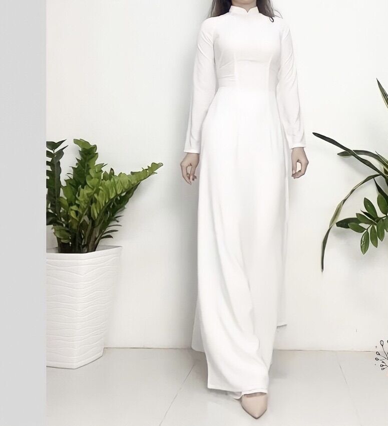 Áo dài trắng học sinh, áo dài 2 tà lụa Tây Thi đẹp, dày dặn, lụa mềm mịn