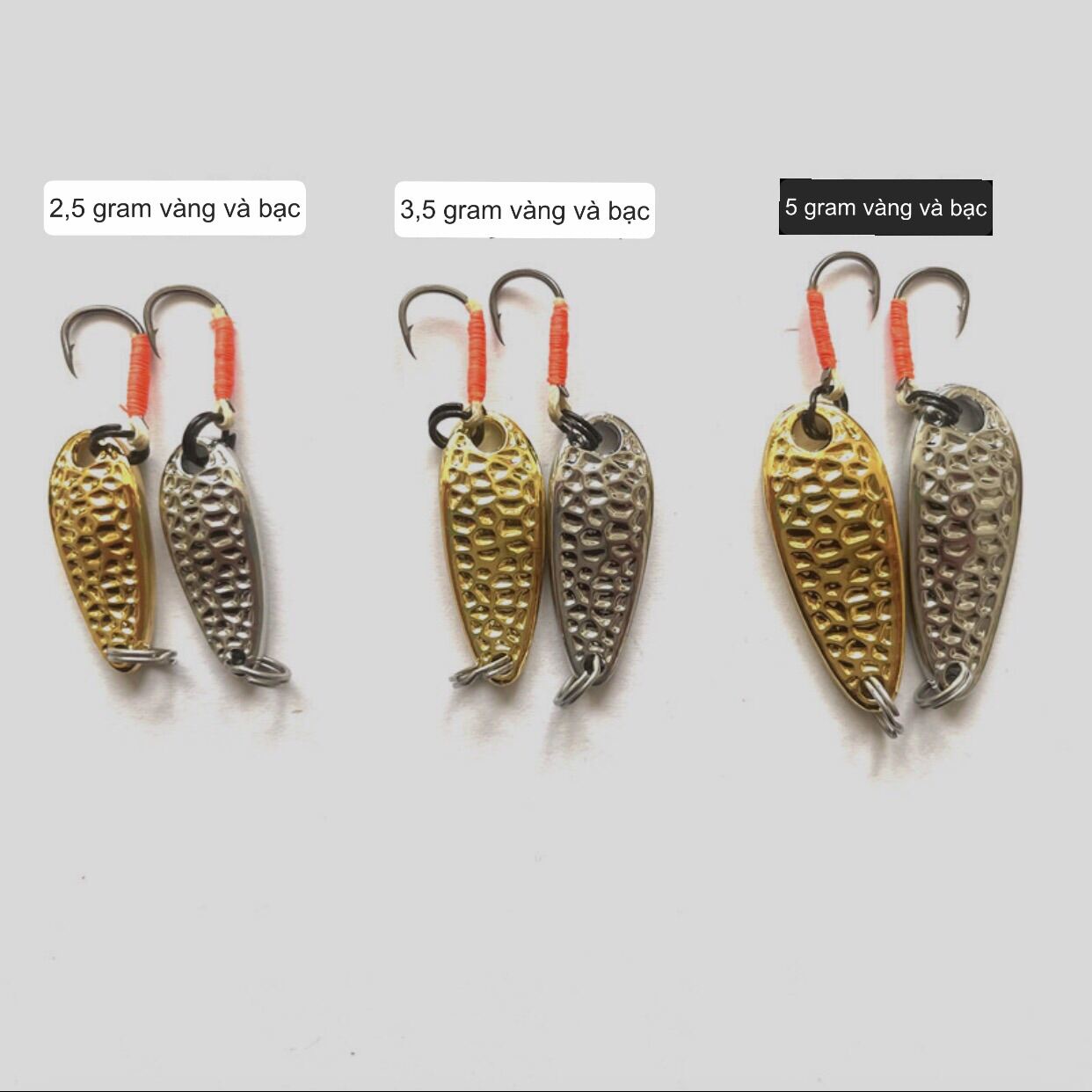 Mồi thìa lượn spoon câu cá mương cá chày size 2.5g 3.5g 5g 7g thìa lượn lure suối