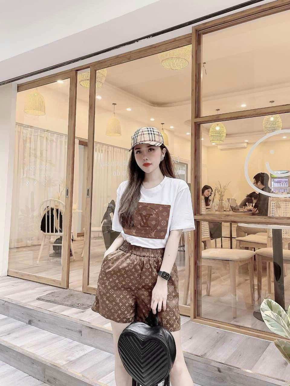 SÉT BỘ NGẮN COTTON PHỐI 3D THÊU CAO CẤP