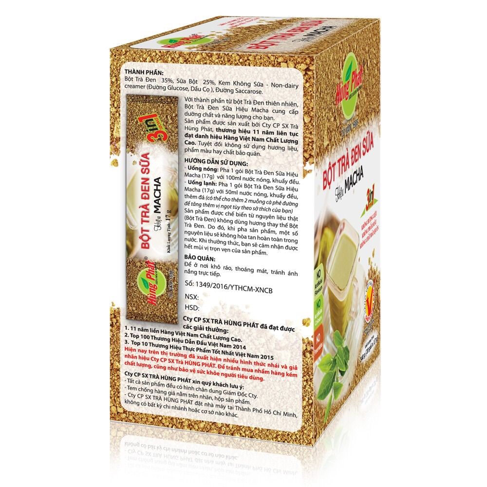 Bột trà đen sữa hiệu Macha Hùng Phát 340gr