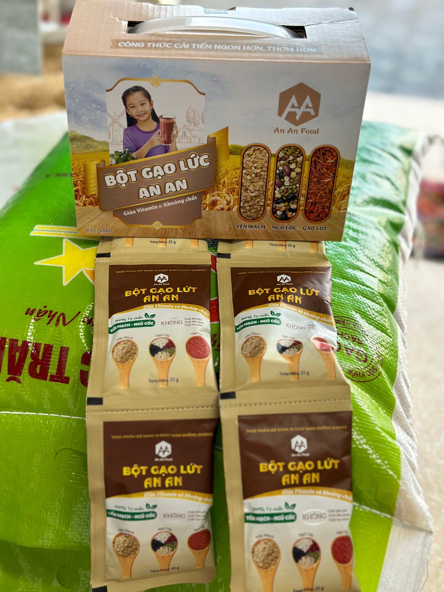Bột gạo lứt Yến mạch ngũ cốc