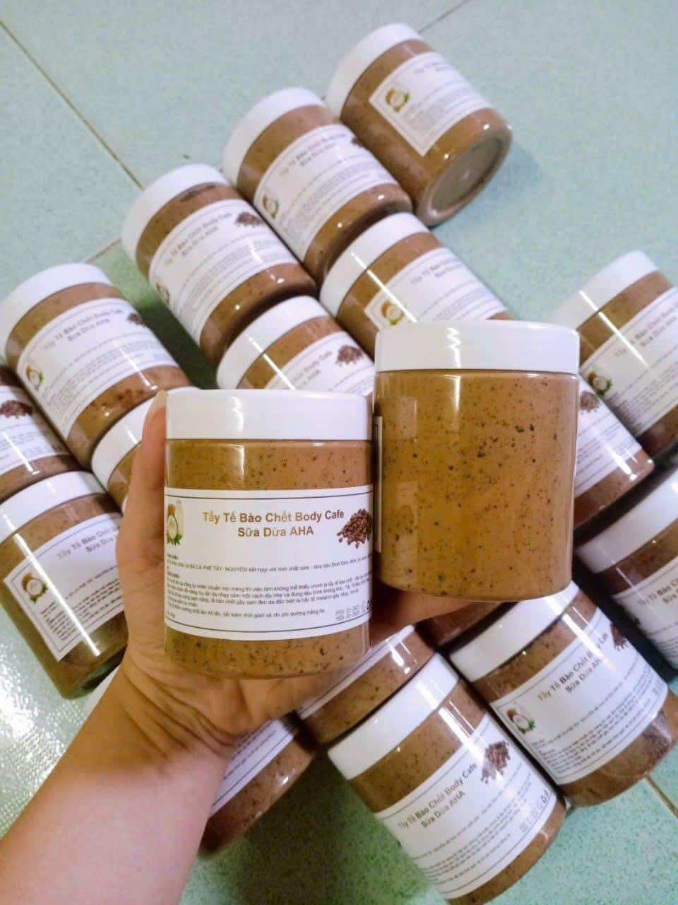 TẨY TẾ BÀO CHẾT CAFE SỮA DỪA AHA