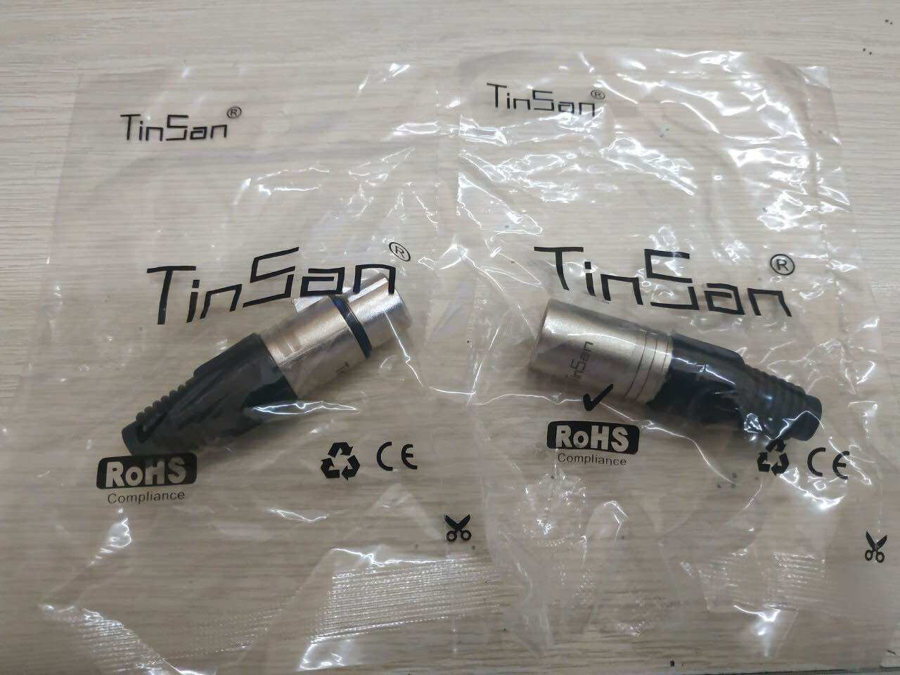 Đầu jack hàn Canon đực cái chân đồng Tinsan