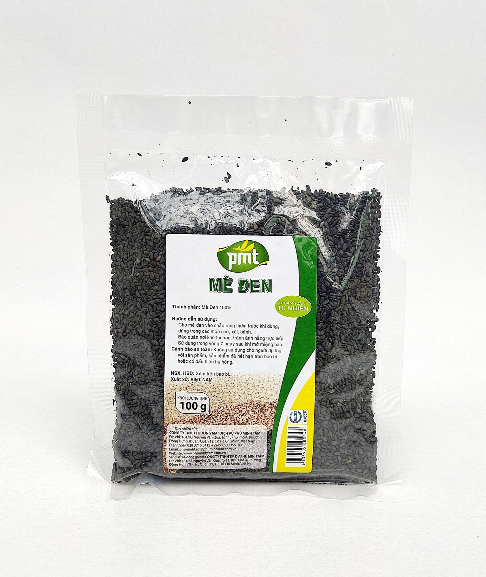 Mè đen thương hiệu phú minh tâm hàng gói 100g