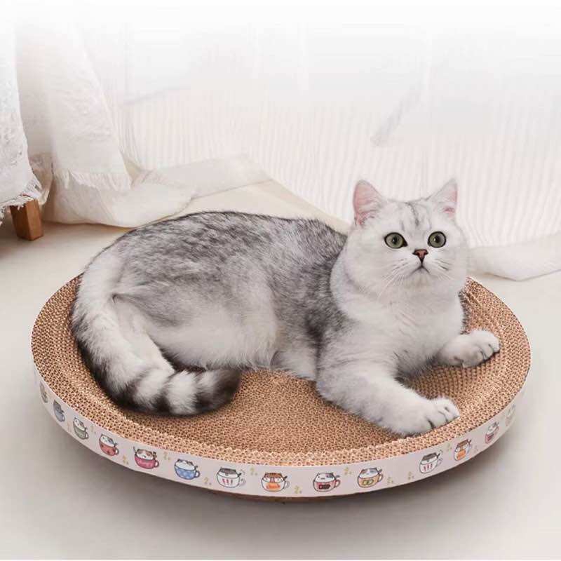 Bàn cào móng hình tròn bằng catton dành cho thú cưng