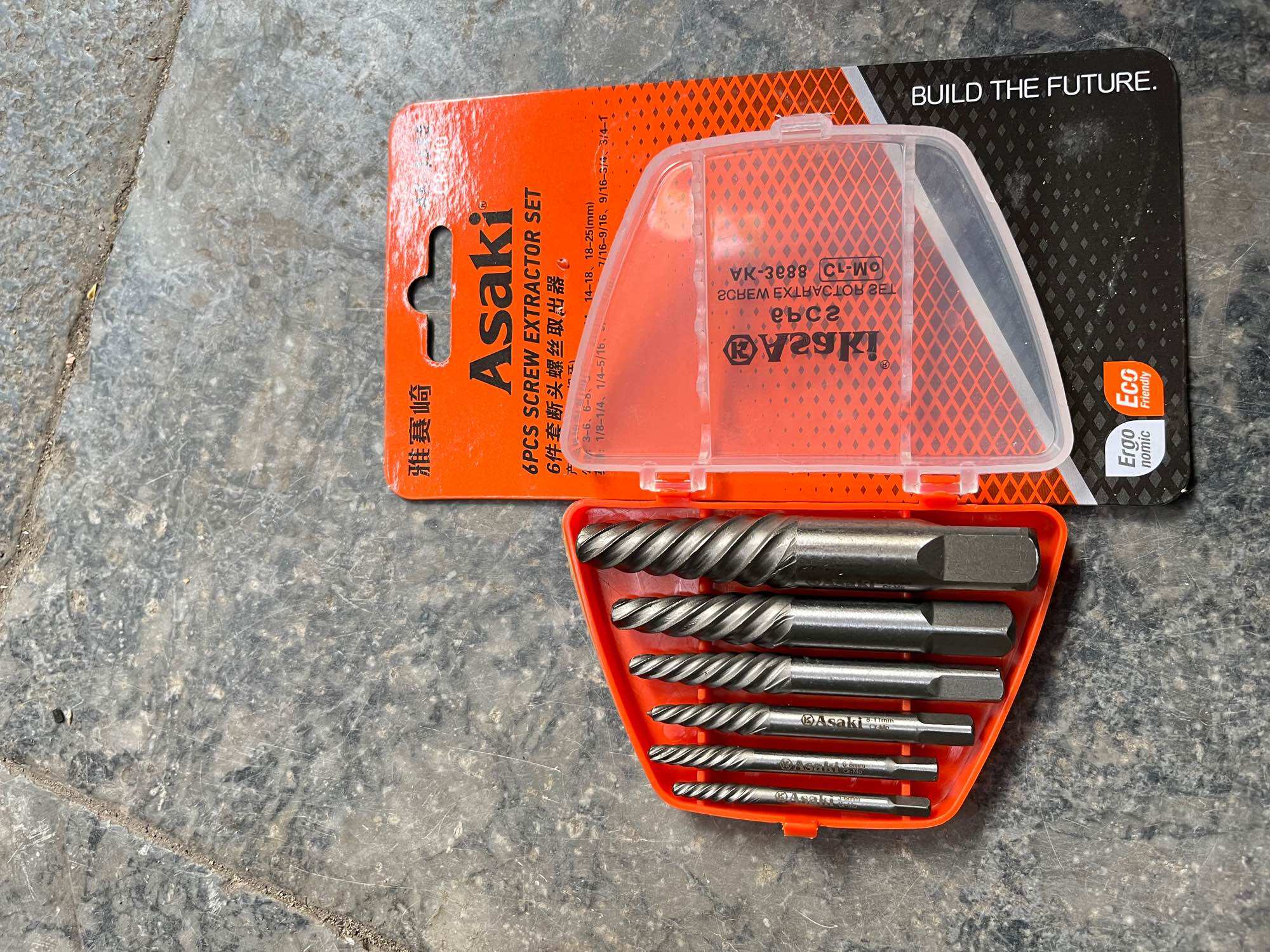 Bộ 6 vít vặn ốc gãy ASAKi 3688