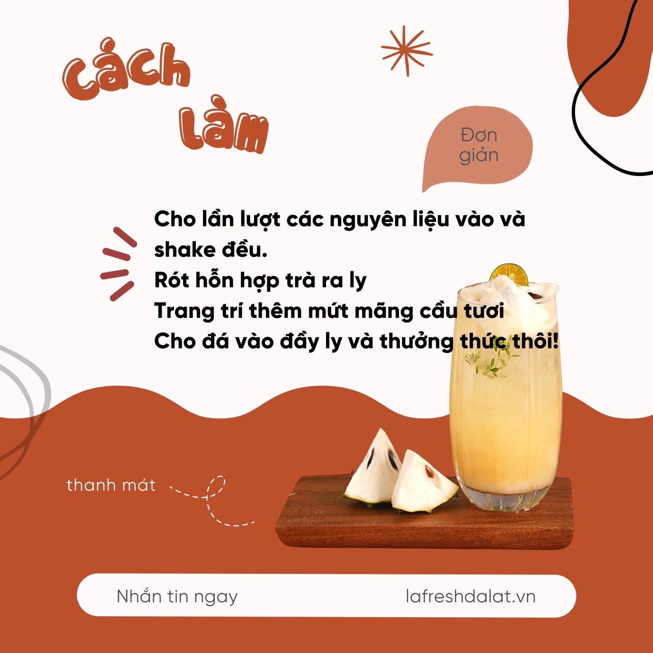 Sinh tố Mãng Cầu La Fresh chai 650ml