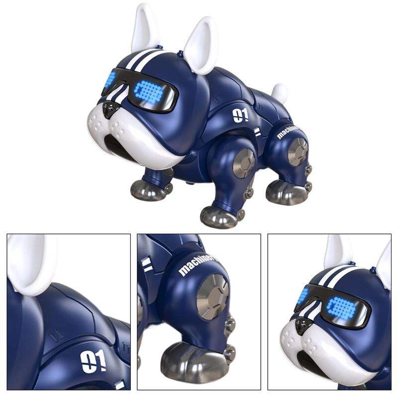 Đồ Chơi Robot Bulldog Tương Tác Thông Minh Có Đèn Dành Cho Trẻ Em Giáo Dục Sớm Bé Trai Bé Gái Khiêu Vũ Âm Nhạc Thú Cưng Điện Tử 3-12 Tuổi