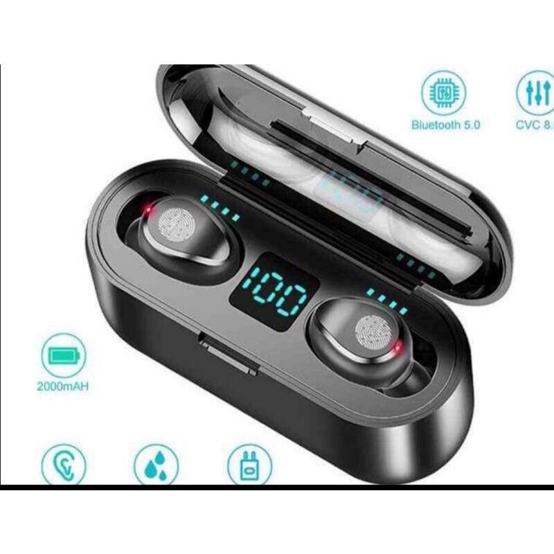 Tai nghe bluetooth amoi f9 không dây giá rẻ android true wireless blutooth ko dây mini tws chống ồn cảm ứng pin trâu