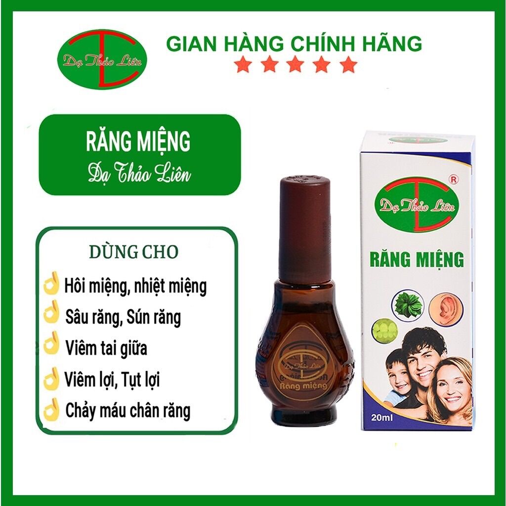 Tinh dầu răng miệng Dạ Thảo Liên 20ml chính hãng- Sâu răng, hôi miệng, viêm lợi, viêm họng, nhiệt miệng, chảy máu chân răng