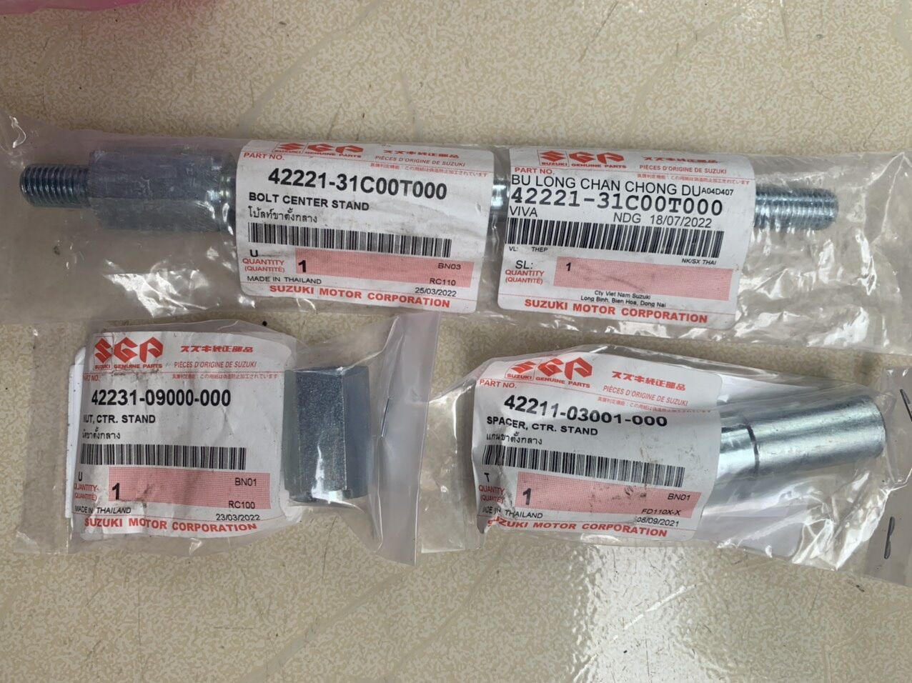 Bộ cốt chống đứng viva 110 suzuki chính hãng