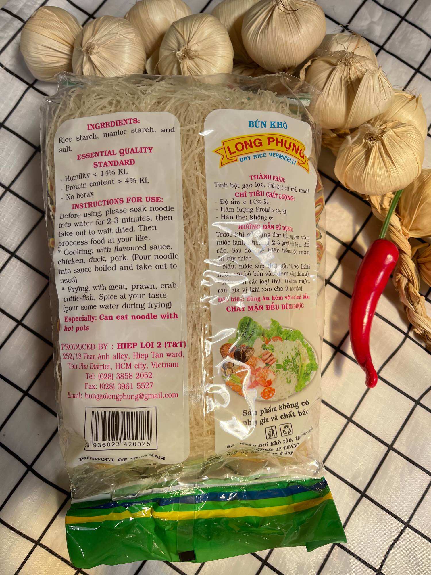 BÚN GẠO KHÔ HIỆU LONG PHỤNG  - 500GRAM
