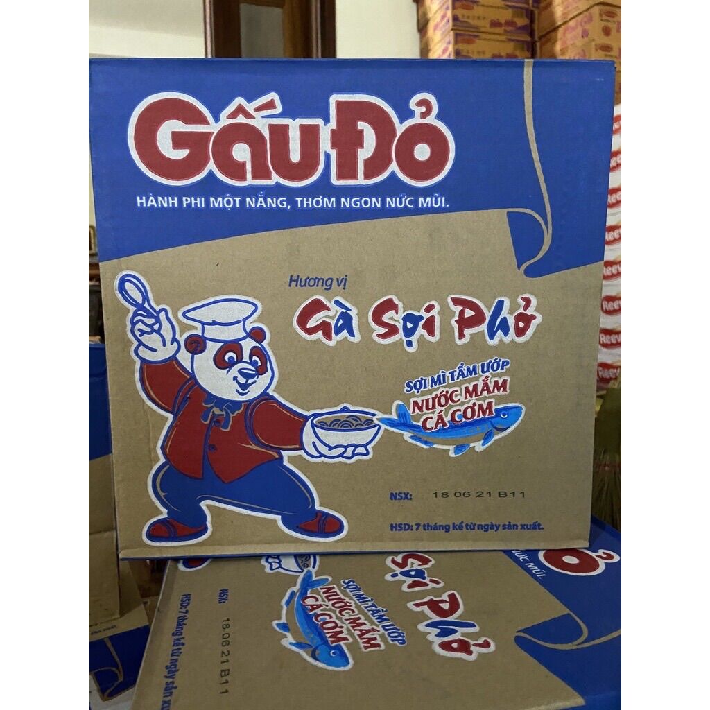 MÌ GÀ SỢI PHỞ GẤU ĐỎ 30 GÓI.