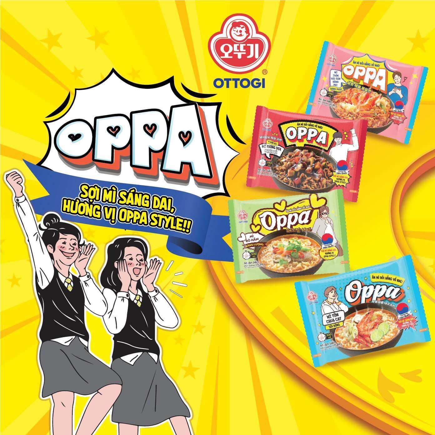 Mì OPPA ramen tôm chua cay 65g