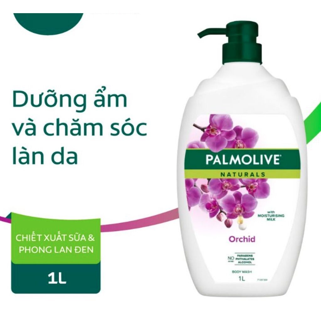 Sữa tắm Palmolive Sữa và Hoa phong lan đen chai 1L