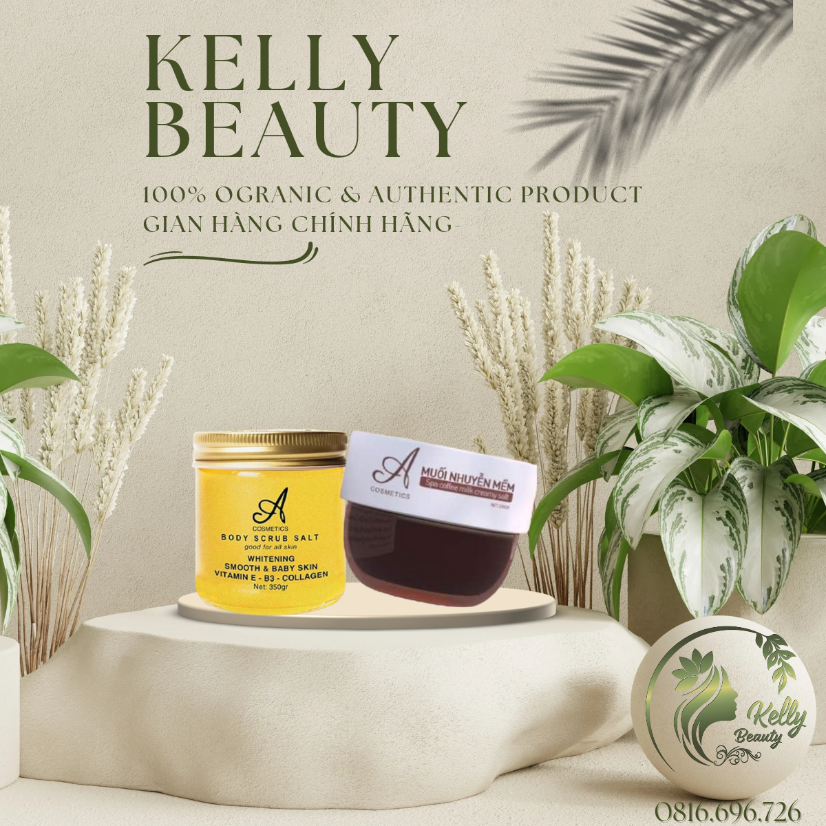 Tẩy tế bào chết body cà phê - muối Acosmetics