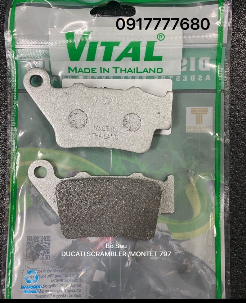 Má phanh sau  cho ducati scrambler / monster 797 vital made in thailand