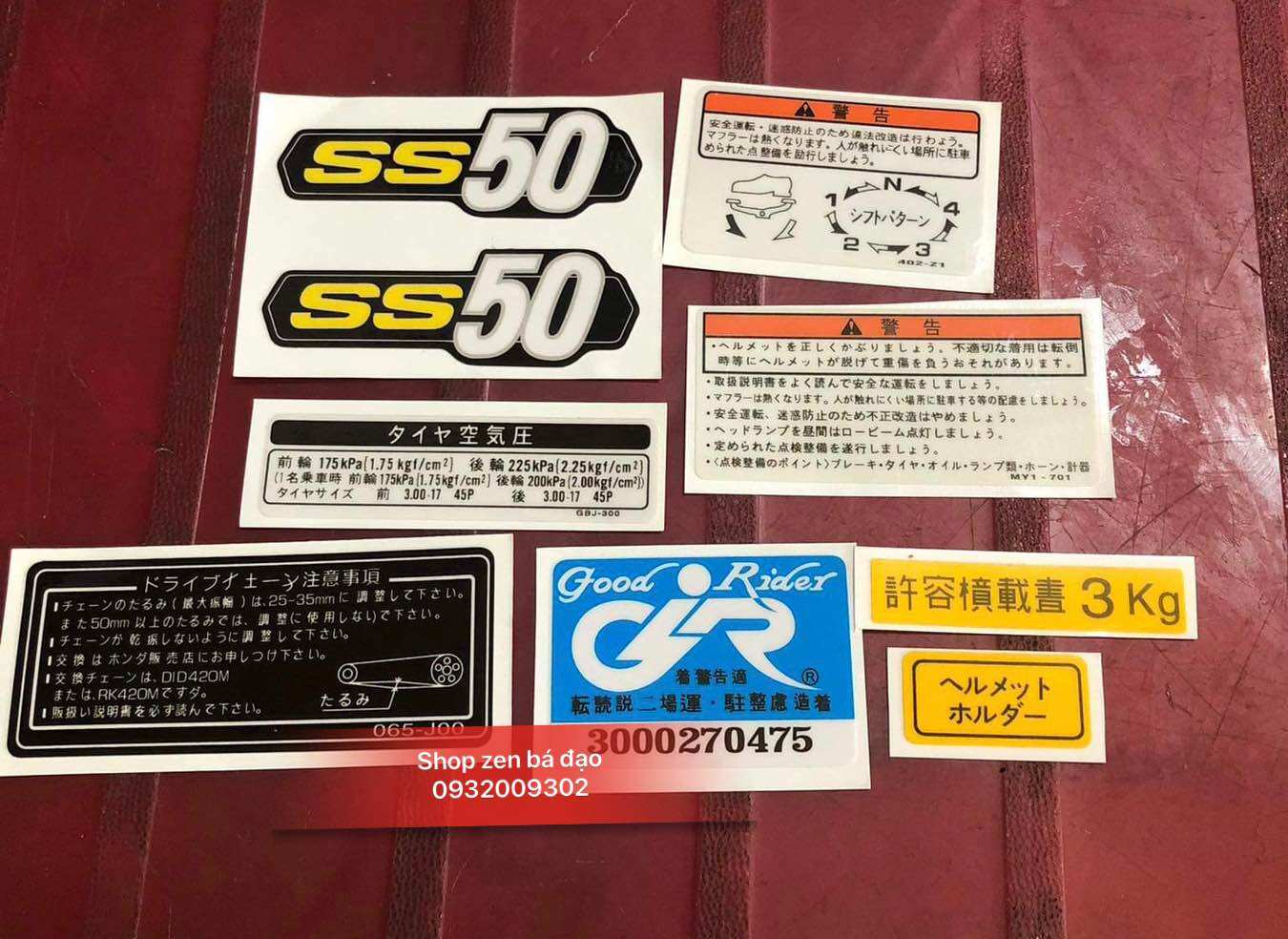 Bộ tem CL50 , SS50