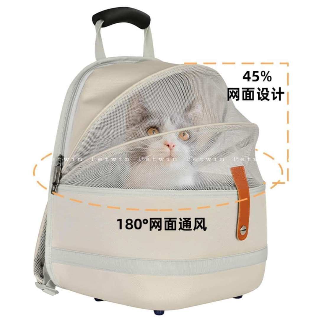 Balo thú cưng chó mèo_ balo phối lưới